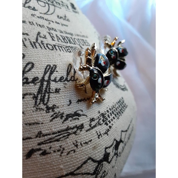 Beatles brooches, Gemstone eyes, Vintage, matching, bug brooch, matching pins - Picture 4 of 8